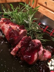 Grilled Pork Tenderloin with Tart Cherry Compote