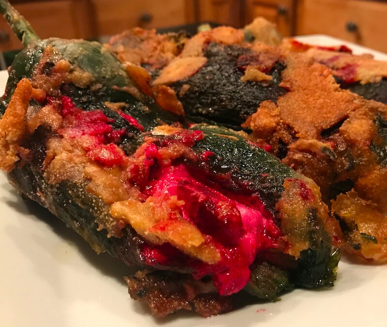 Roasted Chili Rellenos with Roasted Beets, Goat Cheese – serves 6