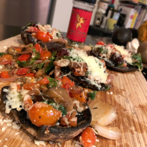 Stuffed Greek Portobellos