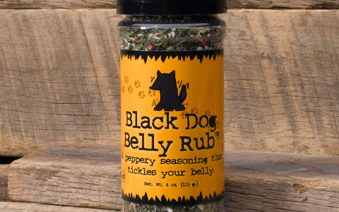 Black Dog Belly Rub bottle