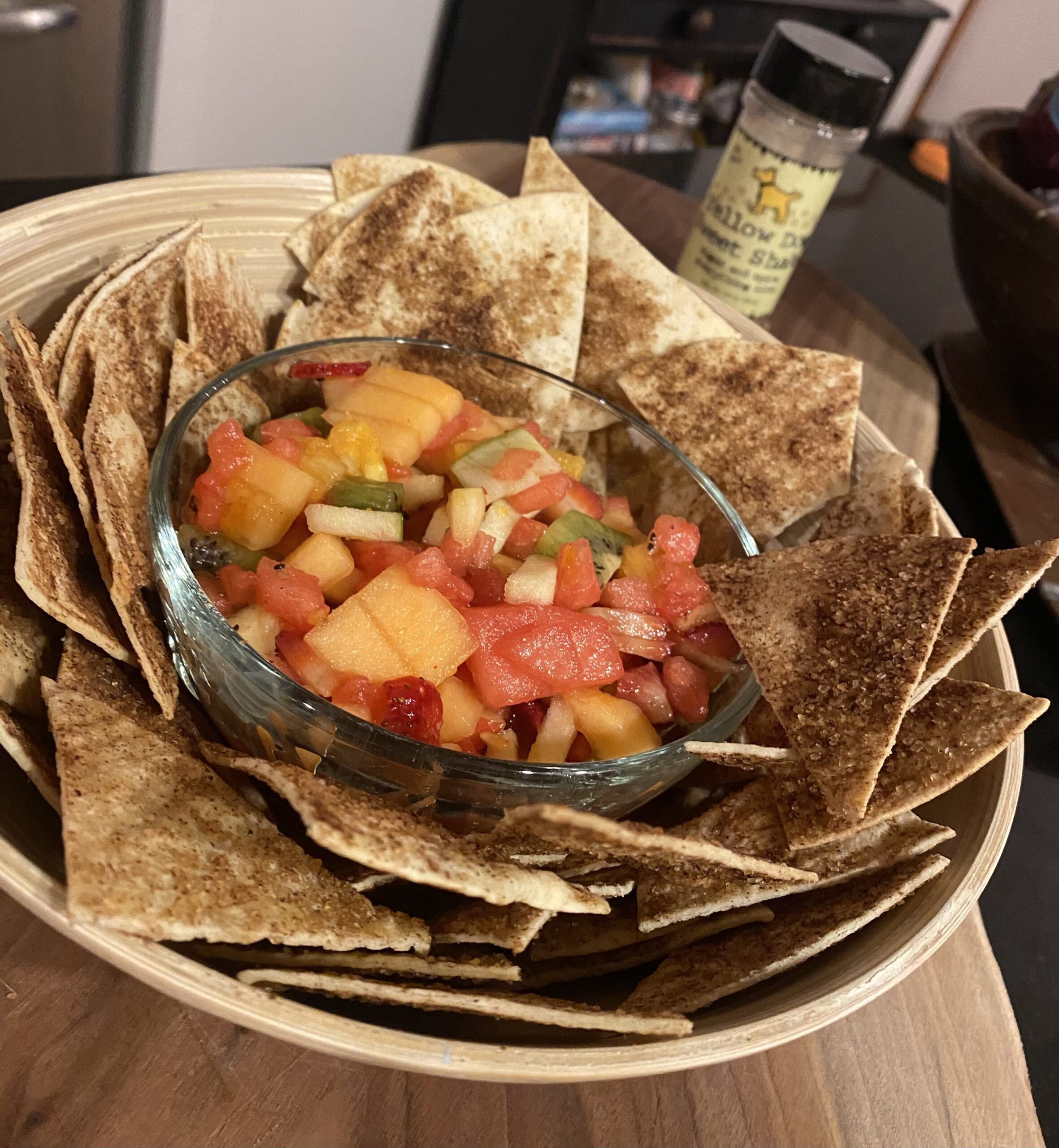 A fresh and healthy snack or dessert.