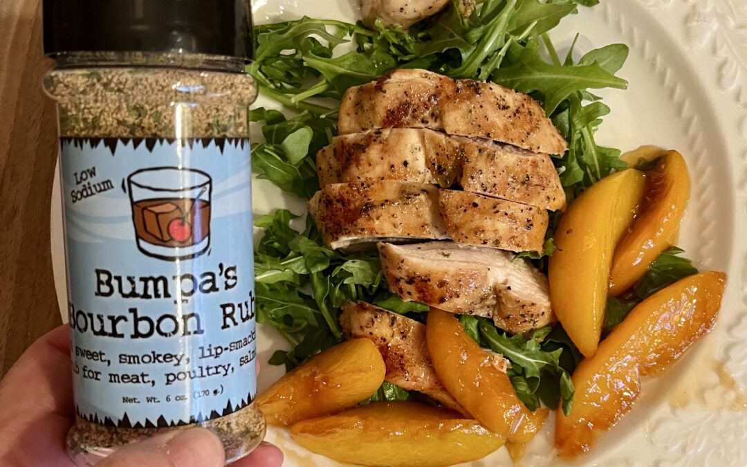 Grilled Chicken with Bourbon Peaches